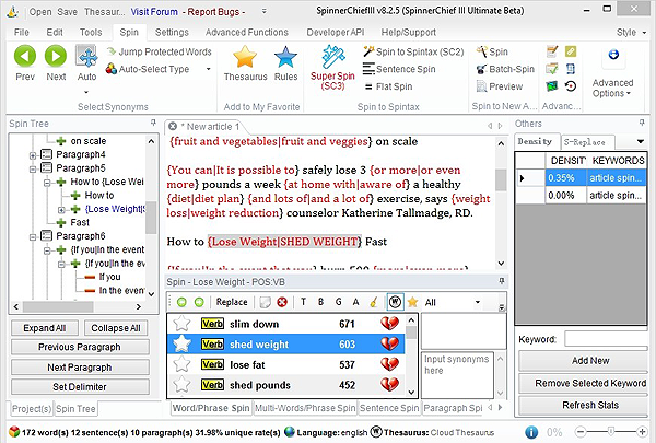 Spinner Chief 4 Review – Article Spinner Software