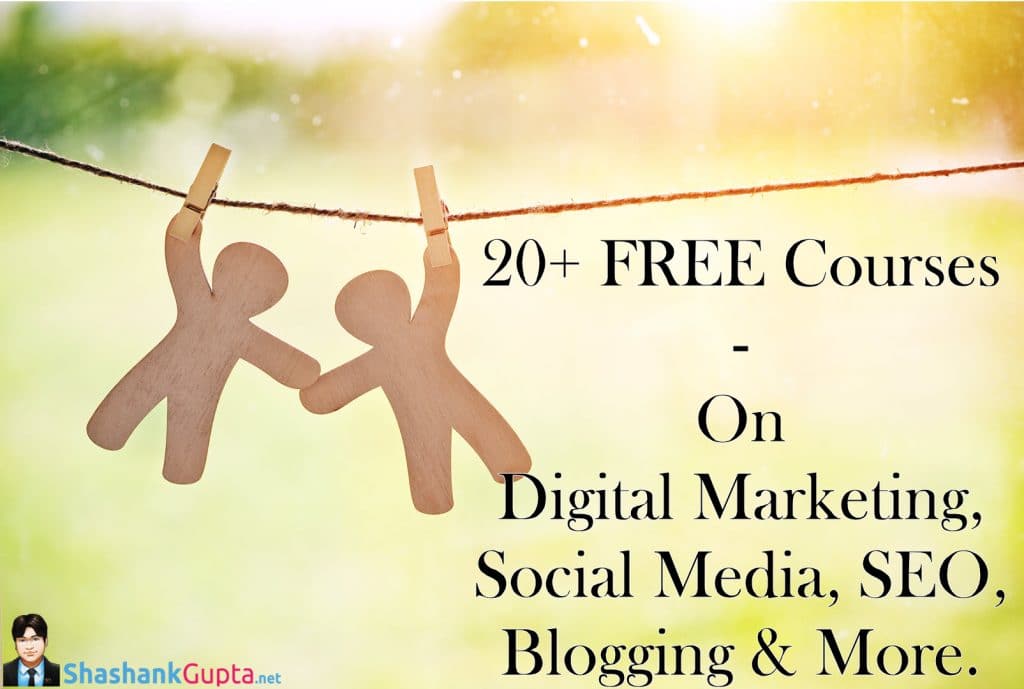 Free courses on Digital Marketing SEO SMO Blogging